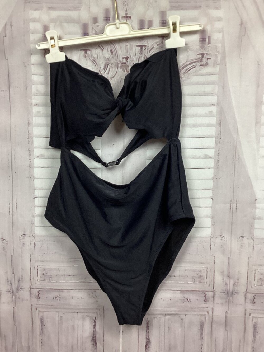 C Apparel Black Swimsuit Cutout Vintage XL